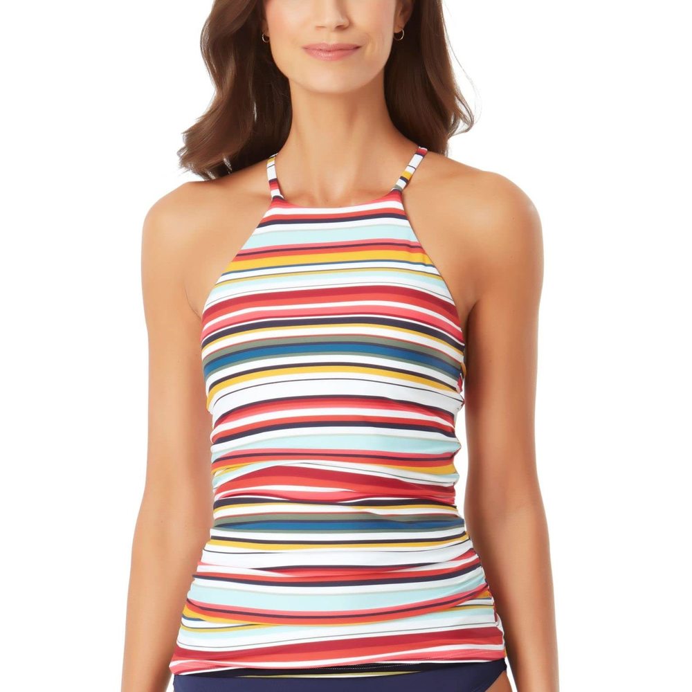 Anne Cole Women's Standard Tankini, Multi Print, SMALL